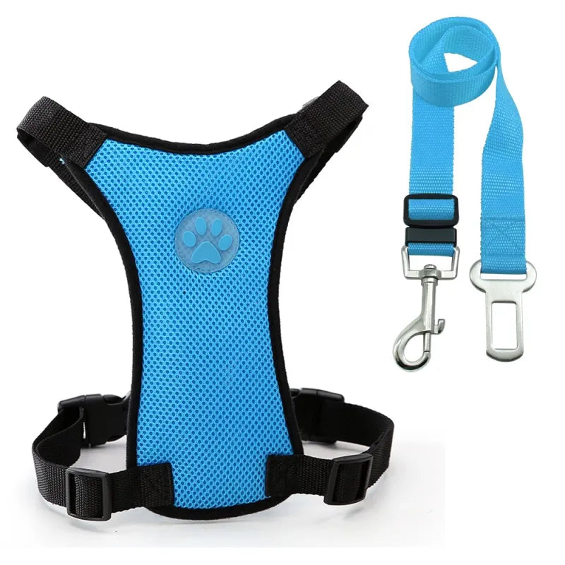 Breathable Mesh Chest straps Pet car safety chest back
