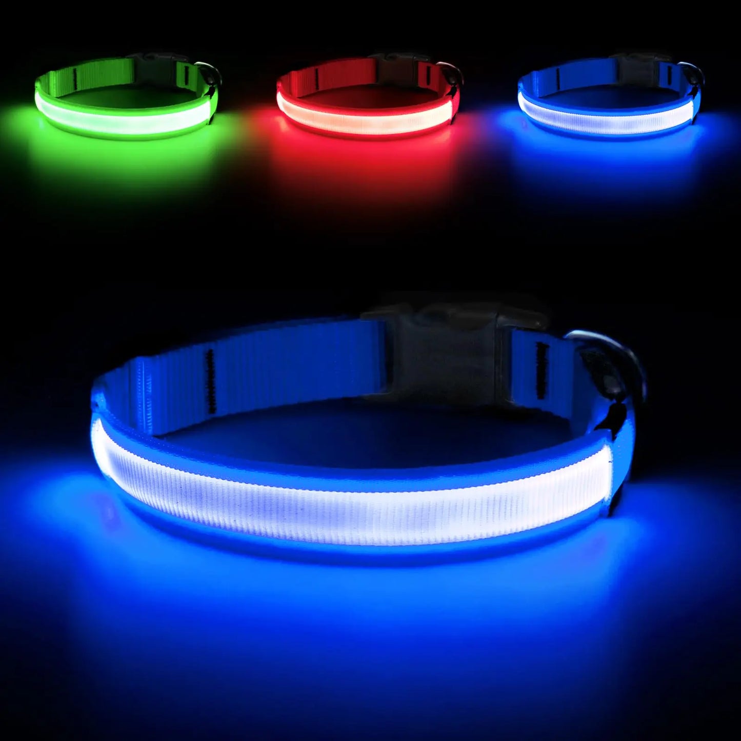 GlowPup LED Dog Collar - USB Rechargeable & Water-Resistant